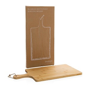 Ukiyo bamboo rectangle serving board, brown