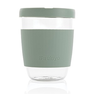 Ukiyo borosilicate glass with silicone lid and sleeve