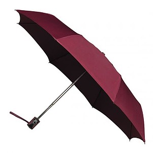 UMBERTO Folding umbrella with open-close systém, burgundy