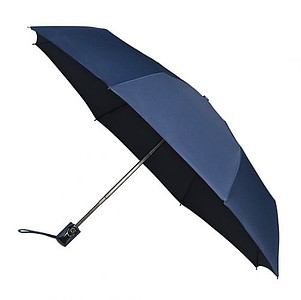 UMBERTO Folding umbrella with open-close systém, dark blue