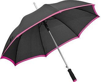 Umbrella made of pongee, automatic, pink