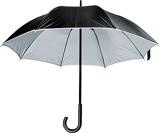 Umbrella with double nylon cover, grey