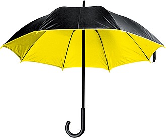 Umbrella with double nylon cover, yellow