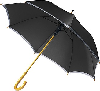 Umbrella with reflective border Black
