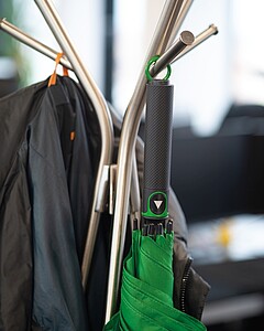 Umbrella with ring handle, green