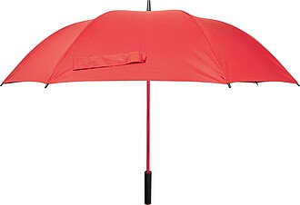 Umbrella with ring handle, red