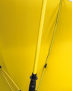 Umbrella with ring handle, yellow