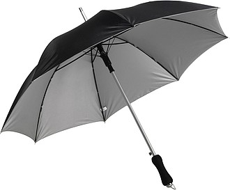 Umbrella with silver undersideBlack/silver
