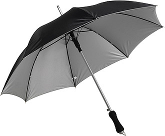 Umbrella with silver undersideBlack/silver