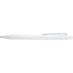 Unica recycled plastic ballpoint pen (blue ink), white
