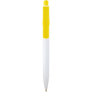 Unica recycled plastic ballpoint pen (blue ink), yellow
