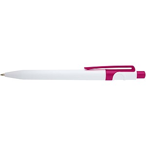 Unica recycled plastic ballpoint pen, magenta