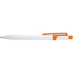 Unica recycled plastic ballpoint pen, orange