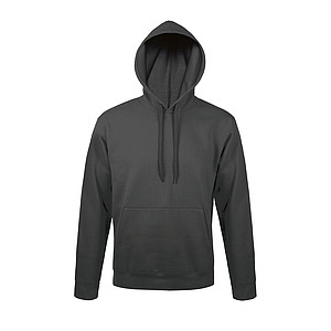 UNISEX HOODED SWEATSHIRT SNAKE, CHARCOAL MELANGE, L