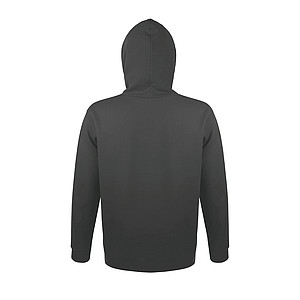 UNISEX HOODED SWEATSHIRT SNAKE, CHARCOAL MELANGE, L