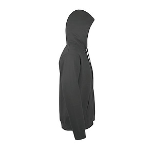 UNISEX HOODED SWEATSHIRT SNAKE, CHARCOAL MELANGE, L