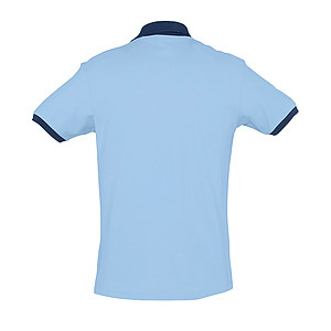 UNISEX POLO SHIRT PRINCE, SKY BLUE/FRENCH NAVY, L