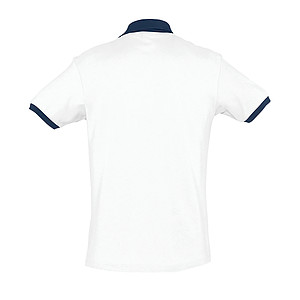 UNISEX POLO SHIRT PRINCE, WHITE/FRENCH NAVY, L