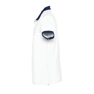 UNISEX POLO SHIRT PRINCE, WHITE/FRENCH NAVY, L