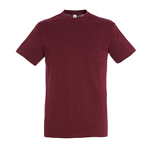 UNISEX ROUND COLLAR T-SHIRT REGENT, BURGUNDY, L