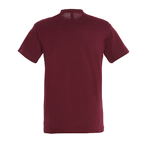UNISEX ROUND COLLAR T-SHIRT REGENT, BURGUNDY, L