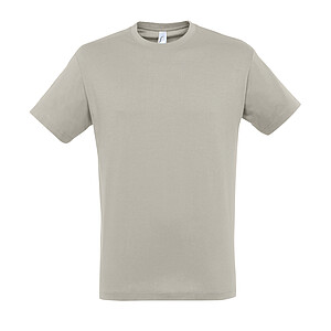 UNISEX ROUND COLLAR T-SHIRT REGENT, LIGHT GREY, L