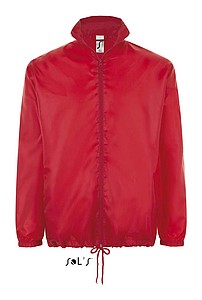 UNISEX WATER REPELLENT WINDBREAKER - SOLS SHIFT, red, XS
