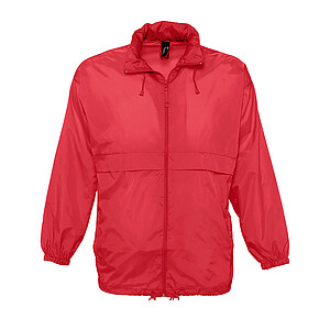 UNISEX WATER REPELLENT WINDBREAKER SURF, RED, XL