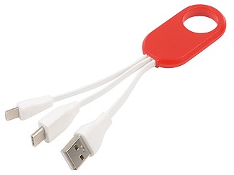 universal charging cable GET THREE, red