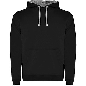 Urban kids hoodie, black with grey details, 5/6 years