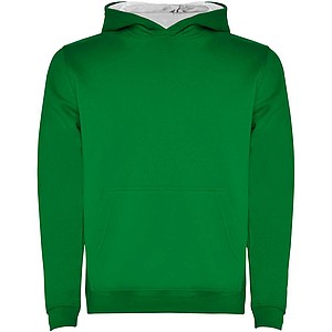 Urban kids hoodie, green with white details, 5/6 years