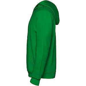 Urban kids hoodie, green with white details, 5/6 years