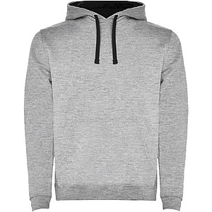 Urban kids hoodie, grey with black details, 9/10 years