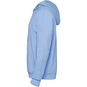 Urban kids hoodie, light blue with white details, 9/10 years