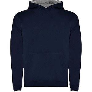 Urban kids hoodie, navy with grey details, 9/10 years