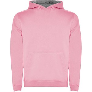 Urban kids hoodie, pink with grey details, 3/4 years