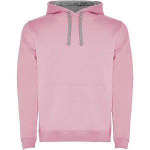 Urban kids hoodie, pink with grey details, 5/6 years