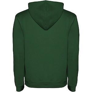 Urban mens hoodie, green with white details, M