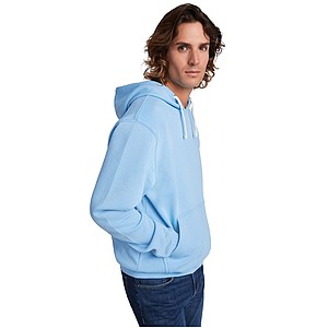Urban mens hoodie, green with white details, M
