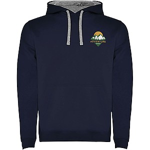Urban mens hoodie, navy with grey details, XS