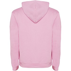 Urban mens hoodie, pink with grey details, XS