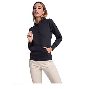Urban womens hoodie, grey with black details, M