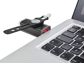 USB-charged COB bicycle light.