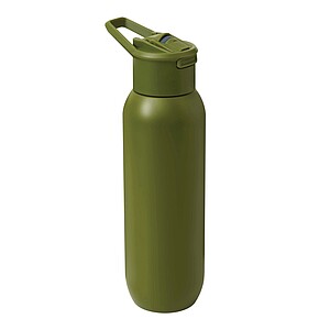Vacuum insulated drinking bottle 600 ml, army green