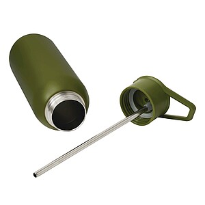 Vacuum insulated drinking bottle 600 ml, army green