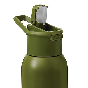 Vacuum insulated drinking bottle 600 ml, army green
