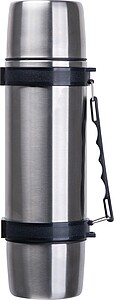 Vacuum insulated flask with cups, 1000 ml, grey