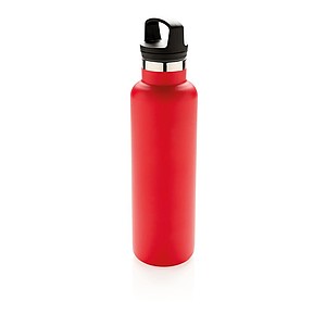 Vacuum insulated leak proof standard mouth bottle, red