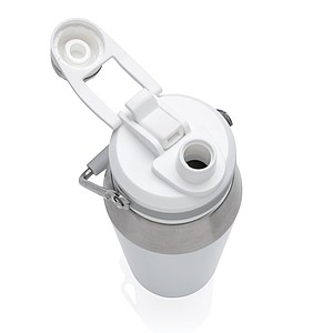 Vacuum stainless steel dual function lid bottle 1L