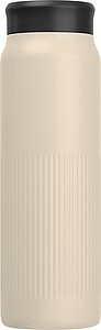 Vacuum stainless steel thermo flask, 700 ml, beige